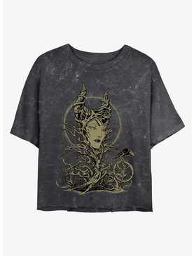 Disney Maleficent The Gift Maleficent Mineral Wash Crop Womens T-Shirt, , hi-res