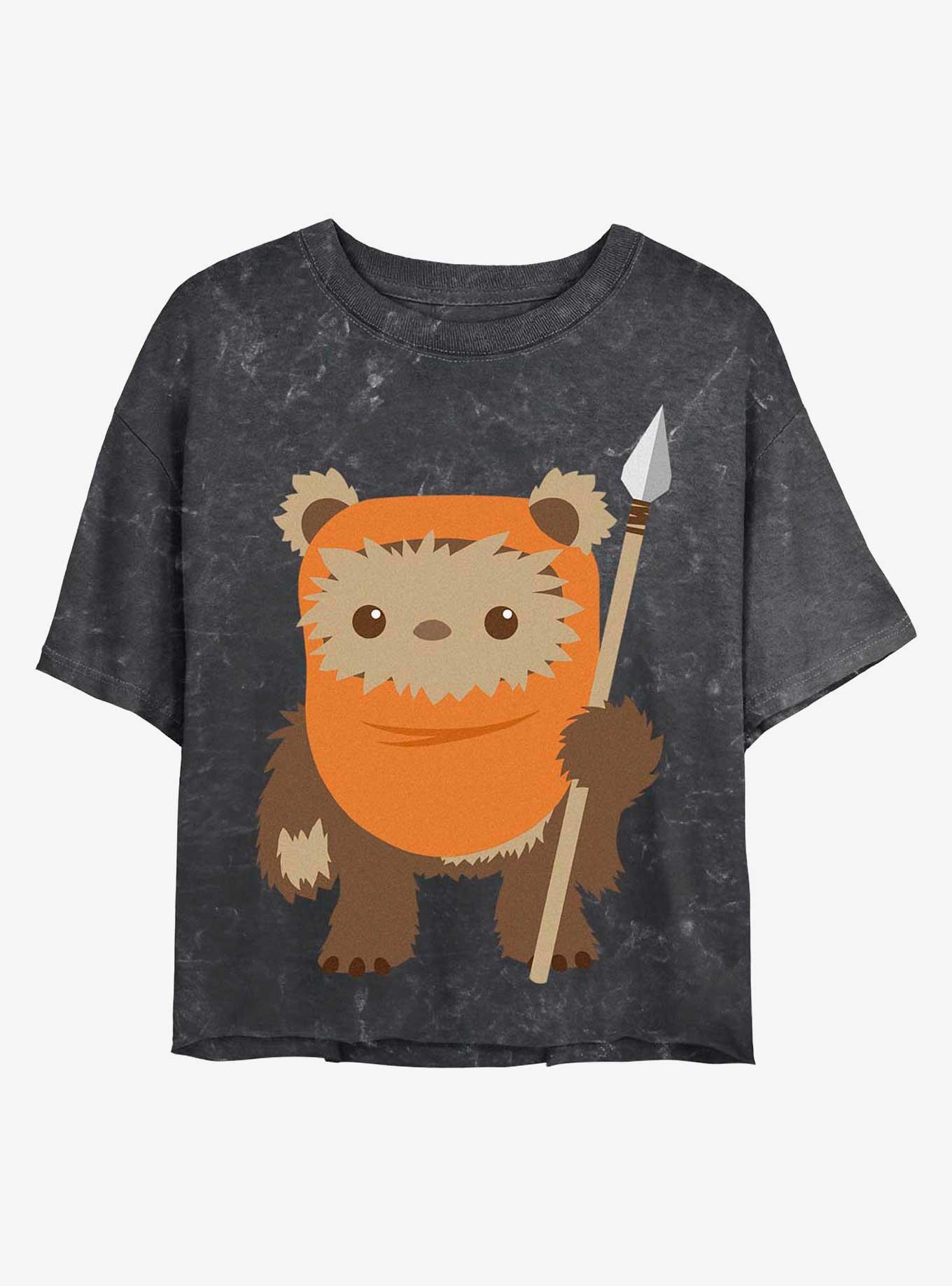 Star Wars Ewok Spear Mineral Wash Crop Womens T-Shirt, , hi-res