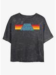 Star Wars Slant Logo Mineral Wash Crop Womens T-Shirt, BLACK, hi-res