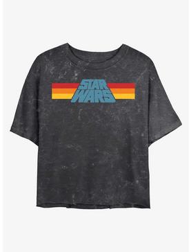 Star Wars Slant Logo Mineral Wash Crop Womens T-Shirt, , hi-res