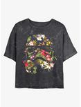 Star Wars Storm Flowers Mineral Wash Crop Womens T-Shirt, BLACK, hi-res