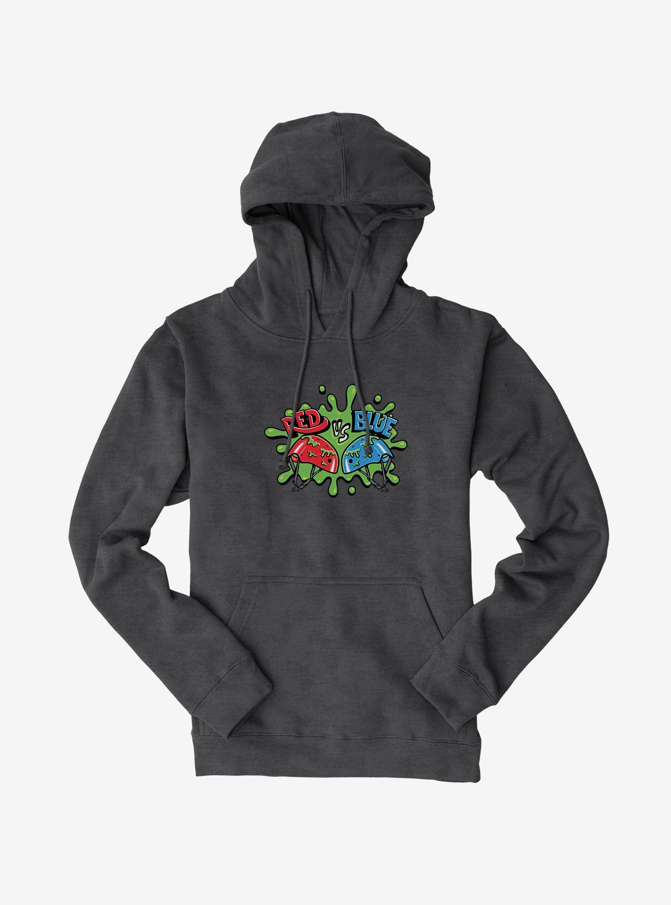 Double Dare Red Vs Blue Hoodie, CHARCOAL HEATHER, hi-res