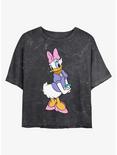 Disney Daisy Duck Traditional Daisy Mineral Wash Crop Womens T-Shirt, BLACK, hi-res
