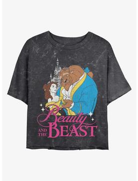 Disney Princesses Beauty and the Beast Classic Mineral Wash Crop Womens T-Shirt, , hi-res