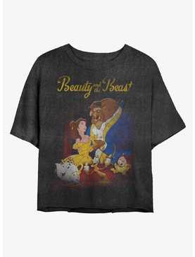 Disney Princesses Classic Beauty Mineral Wash Crop Womens T-Shirt, , hi-res
