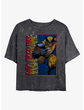 Marvel Wolverine Classic Wolverine Mineral Wash Crop Womens T-Shirt, , hi-res