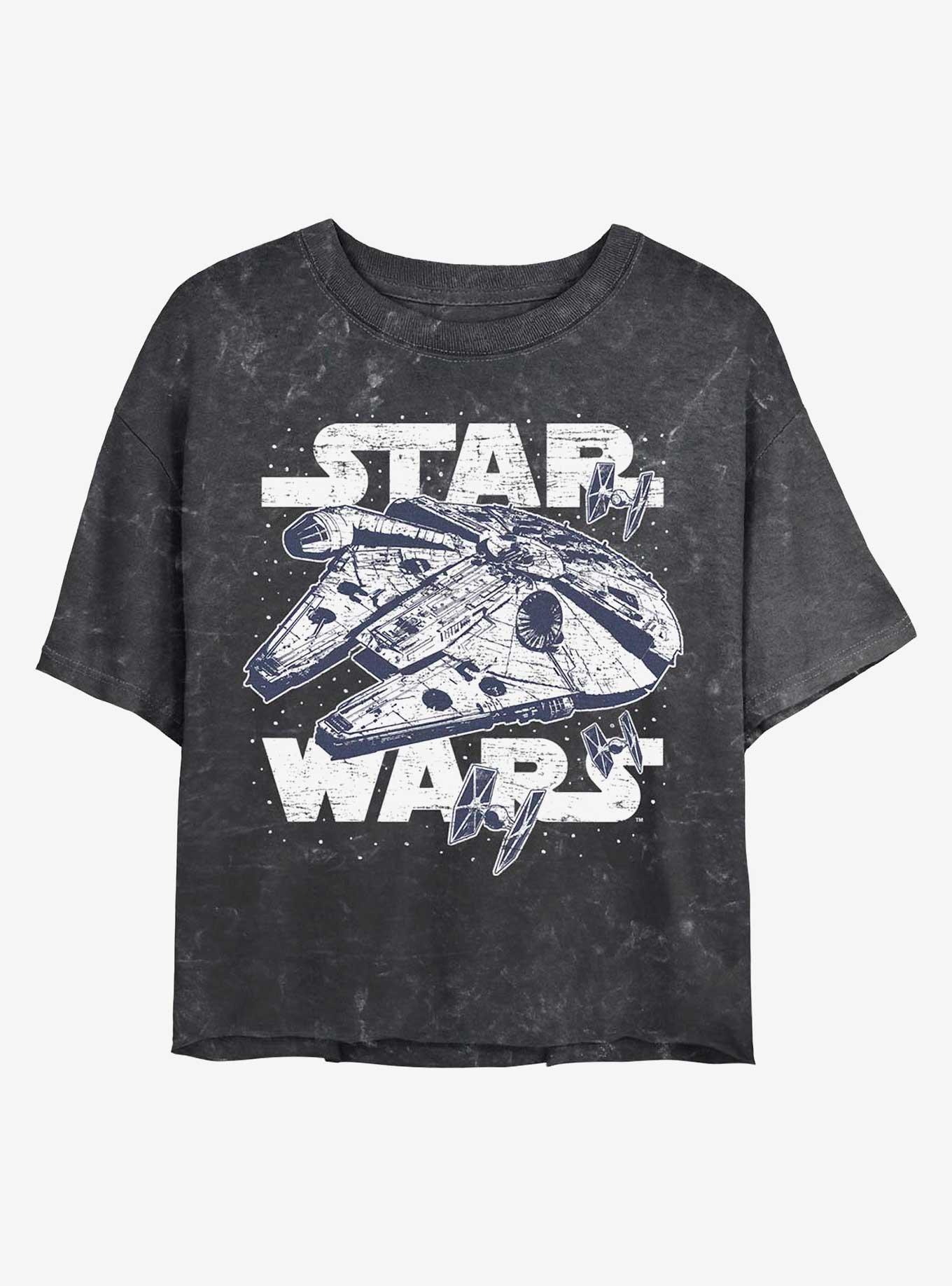 Star Wars Initiating Hyperdrive Mineral Wash Crop Womens T-Shirt, , hi-res