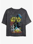 Star Wars Rebel Classic Mineral Wash Crop Womens T-Shirt, BLACK, hi-res