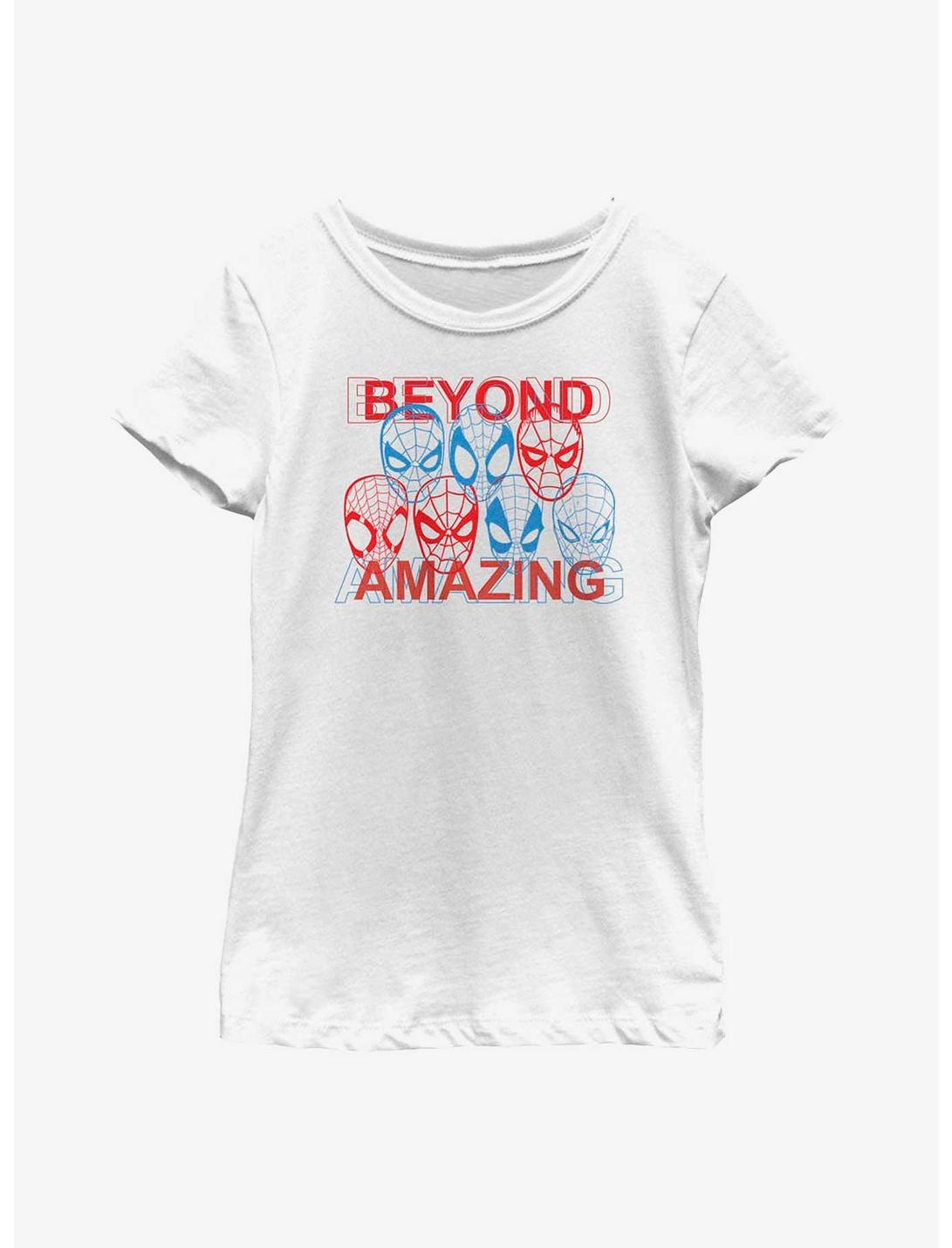 Marvel Spider-Man Beyond Amazing Faces Youth Girls T-Shirt, WHITE, hi-res
