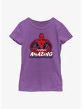 Marvel Spider-Man Beyond Amazing Pose Youth Girls T-Shirt, PURPLE BERRY, hi-res