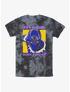 Marvel Black Panther Poster Japanese Lettering Tie-Dye T-Shirt, , hi-res