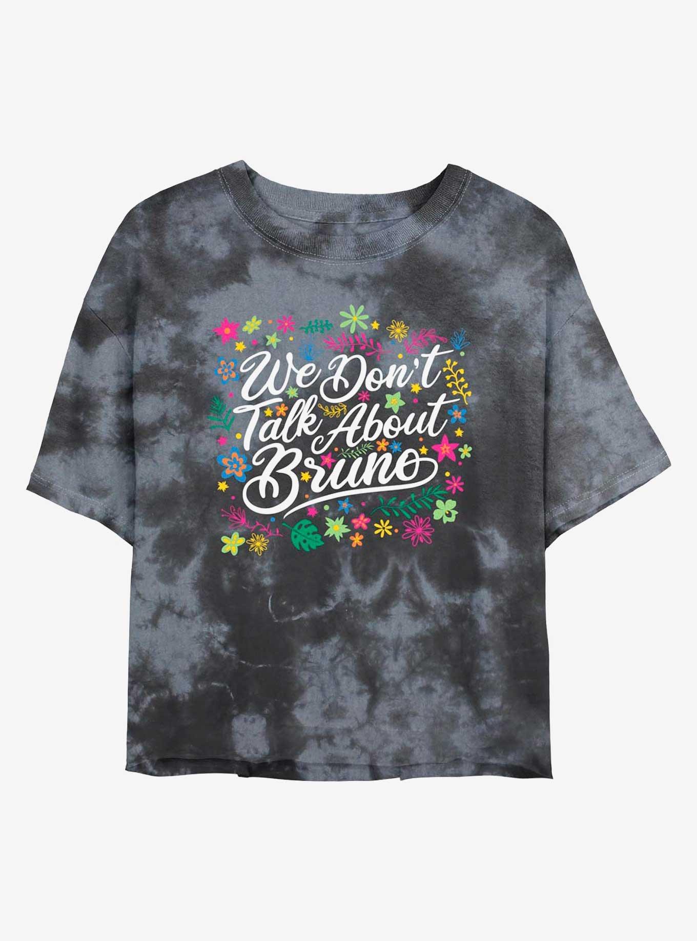 Disney Encanto We Don't Talk About Bruno Tie-Dye Girls Crop T-Shirt, BLKCHAR, hi-res