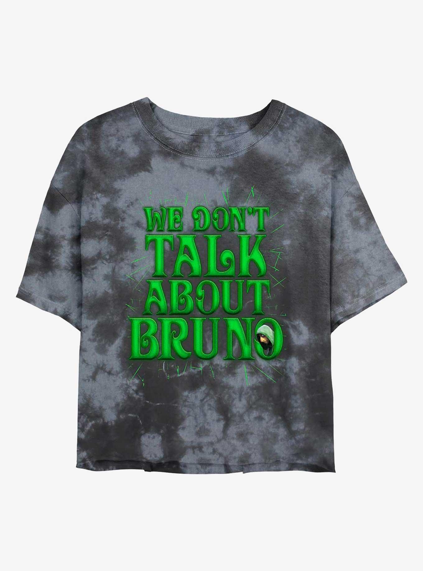 Disney Encanto We Don't Talk About Bruno Tie-Dye Girls Crop T-Shirt, BLKCHAR, hi-res