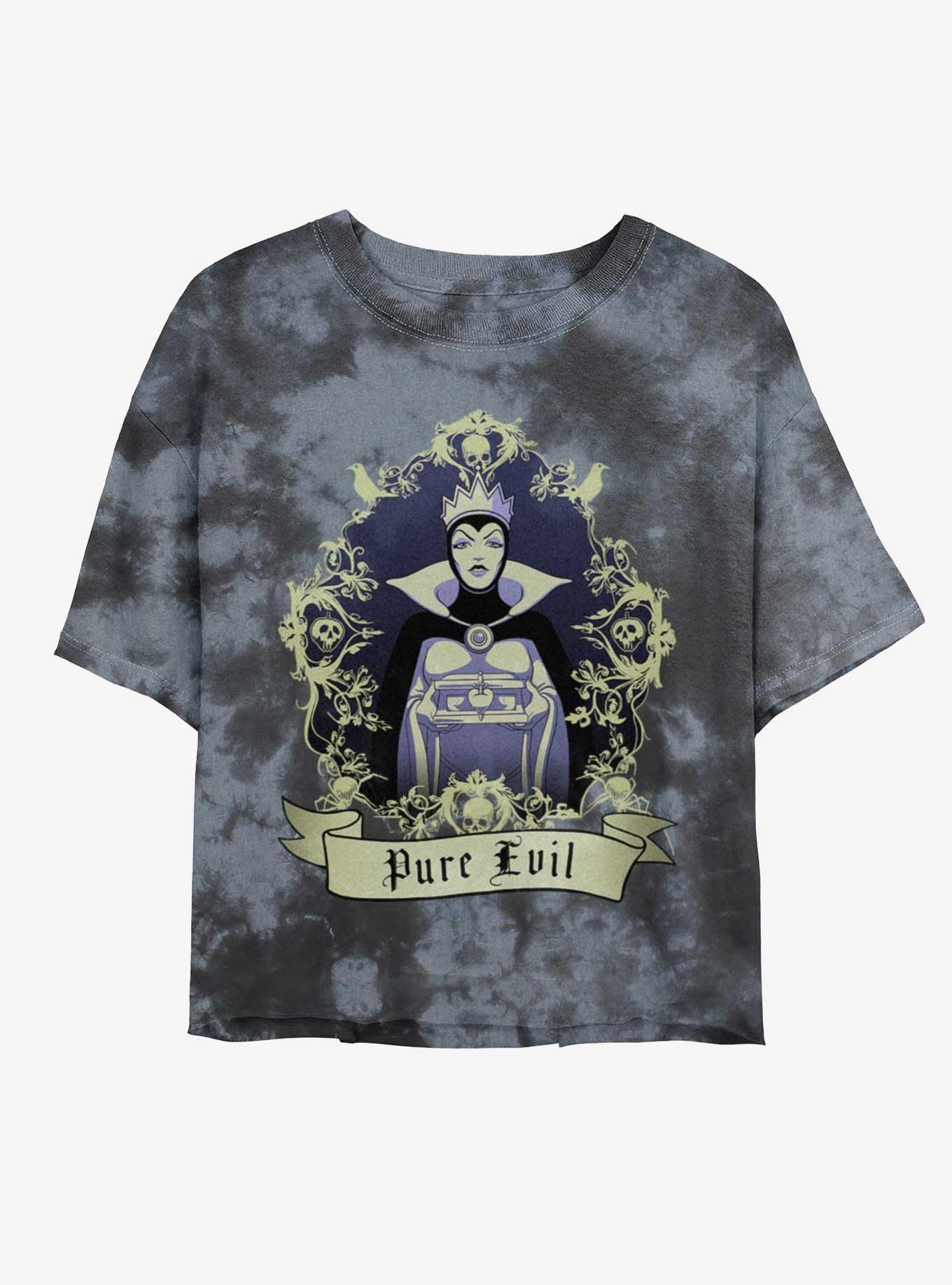 Disney Villains Evil Queen Bring Me Her Heart Tie-Dye Girls Crop T-Shirt, BLKCHAR, hi-res