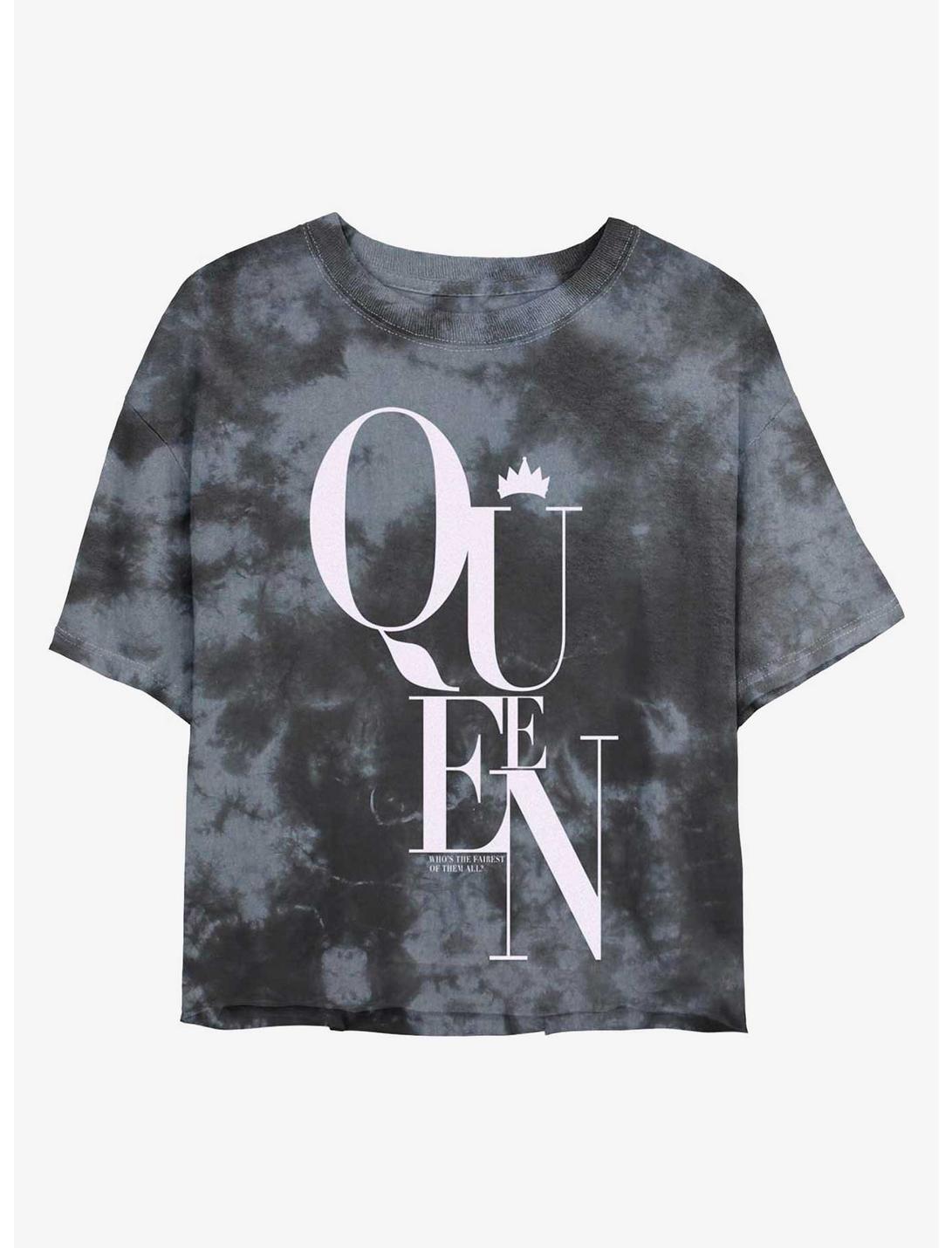 Disney Villains Crowned Evil Queen Tie-Dye Girls Crop T-Shirt, BLKCHAR, hi-res