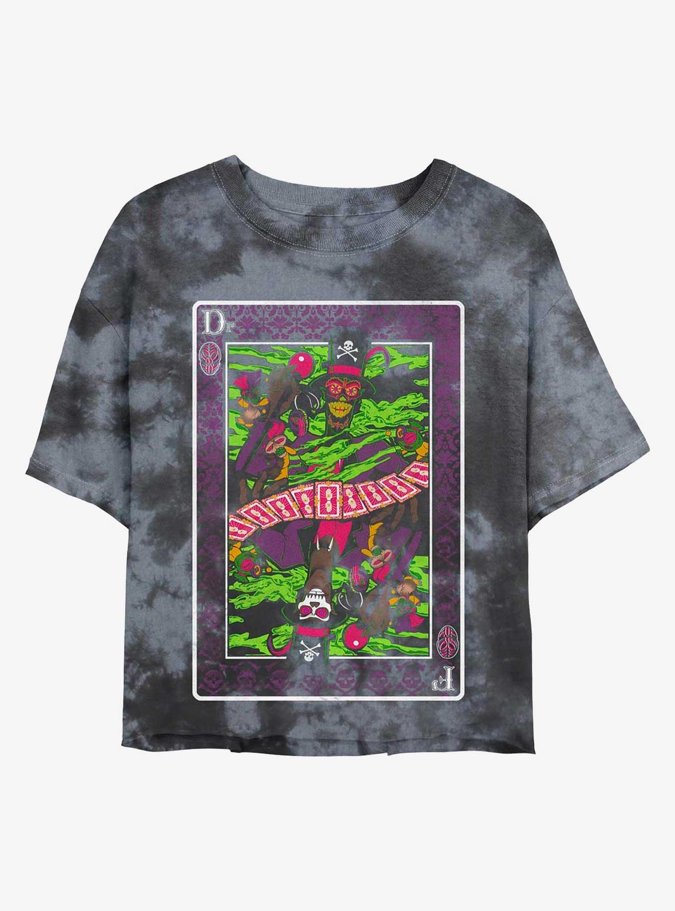 Disney Villains Dr. Facilier Voodoo King Card Tie-Dye Girls Crop T-Shirt, , hi-res