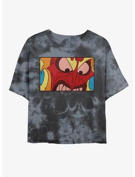 Disney Villains Angry Hades Tie-Dye Girls Crop T-Shirt, , hi-res