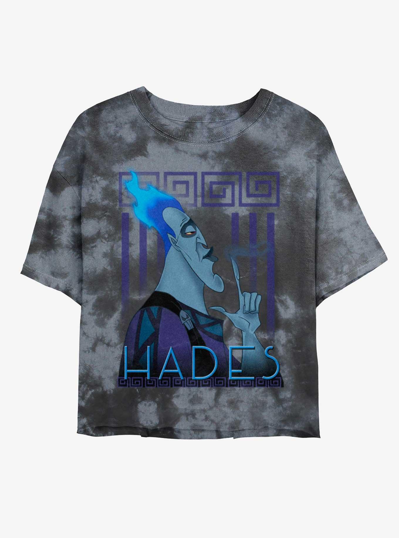 Disney Villains Hades Finger Smoke Tie-Dye Girls Crop T-Shirt, , hi-res