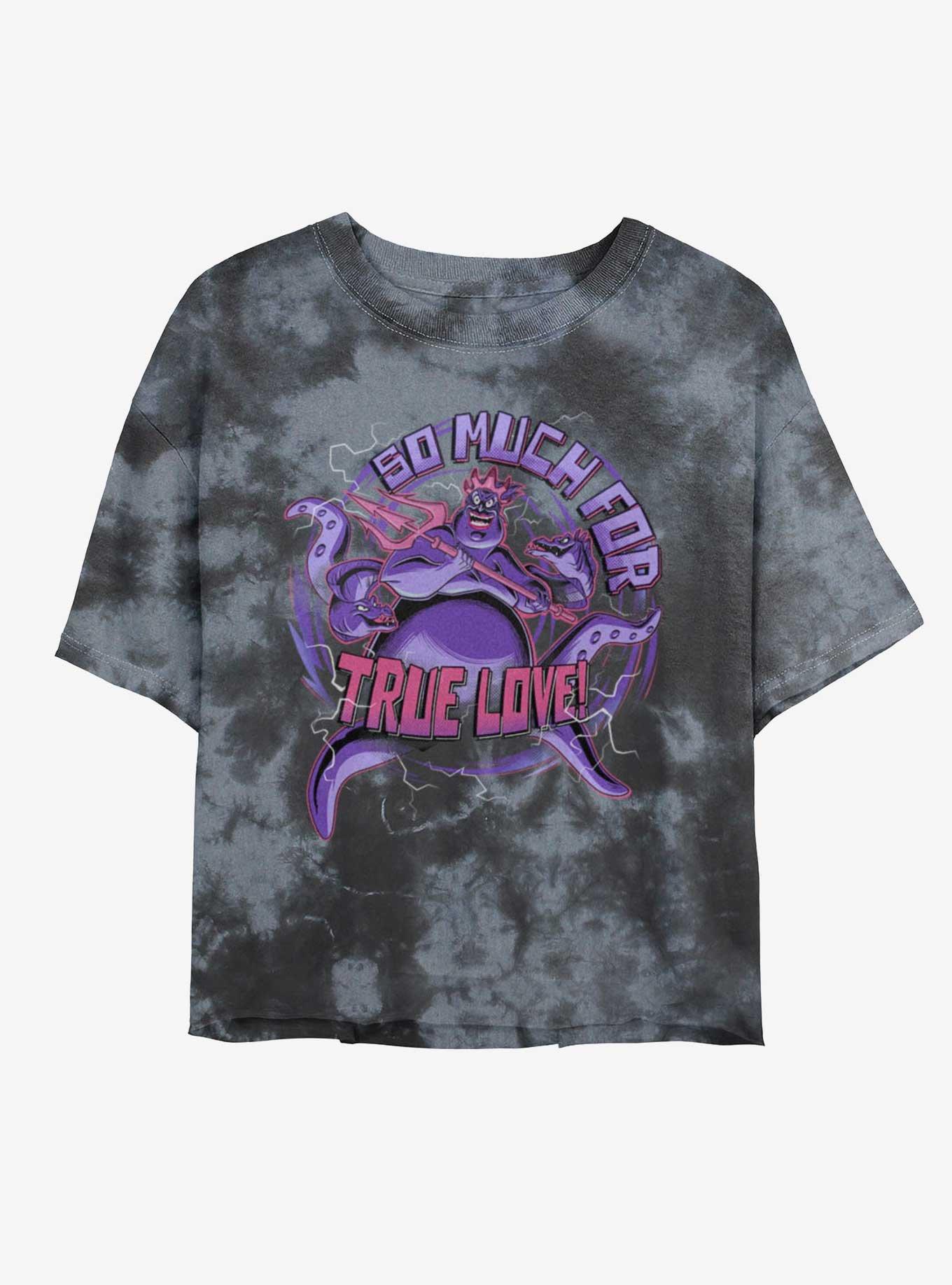 Disney The Little Mermaid Ursula So Much For True Love Tie-Dye Girls Crop T-Shirt, , hi-res