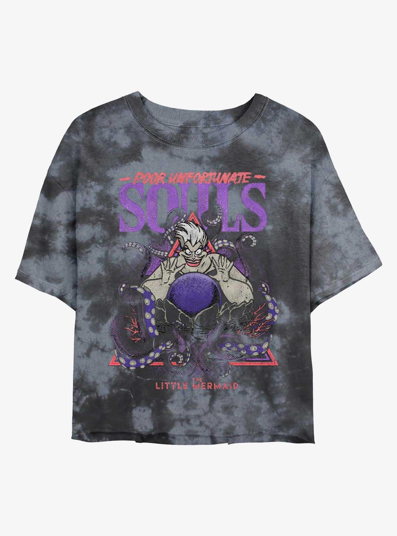 Disney The Little Mermaid Ursula Poor Unfortunate Souls Tie-Dye Girls Crop T-Shirt, , hi-res