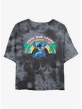 Disney Lilo & Stitch Cute But Crazy Tie-Dye Girls Crop T-Shirt, BLKCHAR, hi-res