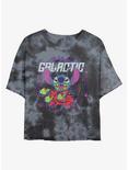 Disney Lilo & Stitch Galactic Dad Tie-Dye Girls Crop T-Shirt, BLKCHAR, hi-res