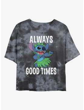 Disney Lilo & Stitch Always Good Times Tie-Dye Girls Crop T-Shirt, , hi-res