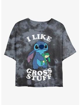 Disney Lilo & Stitch I Like Gross Stuff Tie-Dye Girls Crop T-Shirt, , hi-res