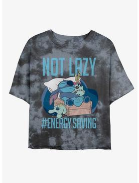 Disney Lilo & Stitch Lazy Energy Tie-Dye Girls Crop T-Shirt, , hi-res