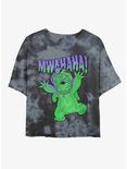 Disney Lilo & Stitch Mwahaha Tie-Dye Girls Crop T-Shirt, BLKCHAR, hi-res