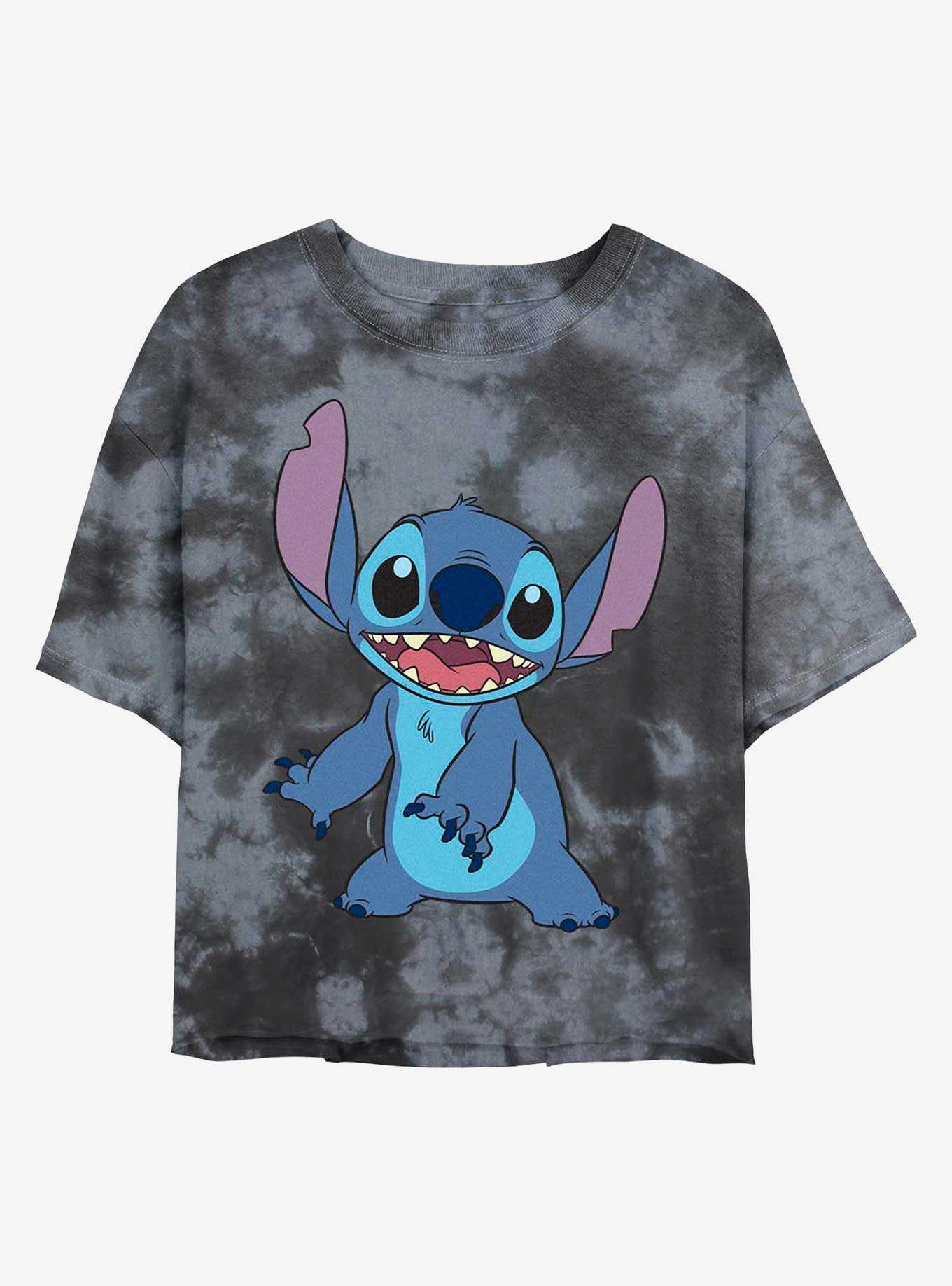 Disney Lilo & Stitch Pose Tie-Dye Girls Crop T-Shirt, , hi-res