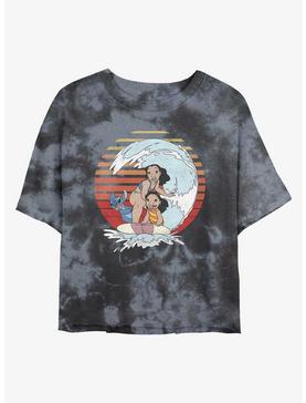 Disney Lilo & Stitch Sunset Family Tie-Dye Girls Crop T-Shirt, , hi-res