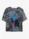 Disney Lilo & Stitch Vampire Stitch Tie-Dye Girls Crop T-Shirt, BLKCHAR, hi-res