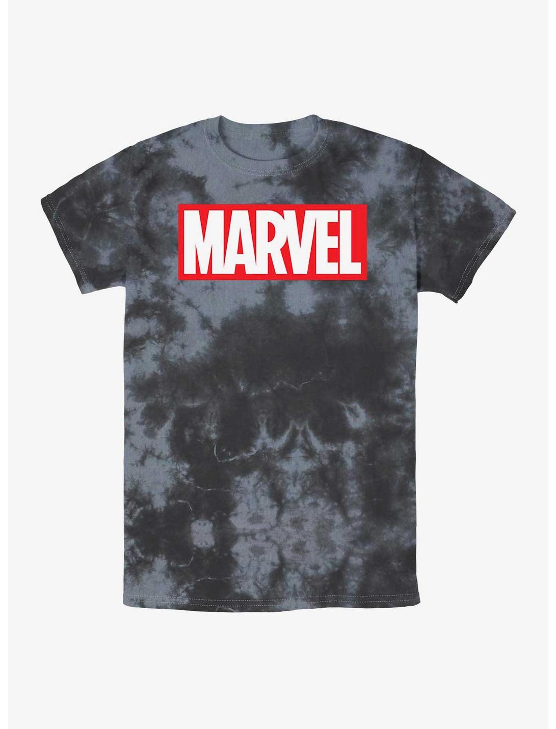 Marvel Logo Tie-Dye T-Shirt, BLKCHAR, hi-res