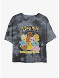 Pokemon Gang Tie-Dye Girls Crop T-Shirt, BLKCHAR, hi-res