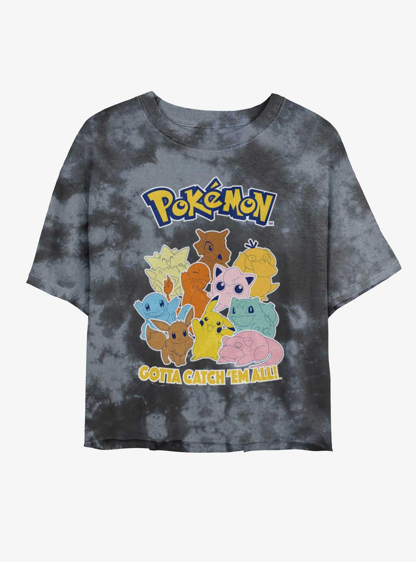 Pokemon Gang Tie-Dye Girls Crop T-Shirt, , hi-res