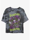 Disney Princess and the Frog Dr. Facilier Voodoo Magic Shadow Man Tie-Dye Girls Crop T-Shirt, BLKCHAR, hi-res
