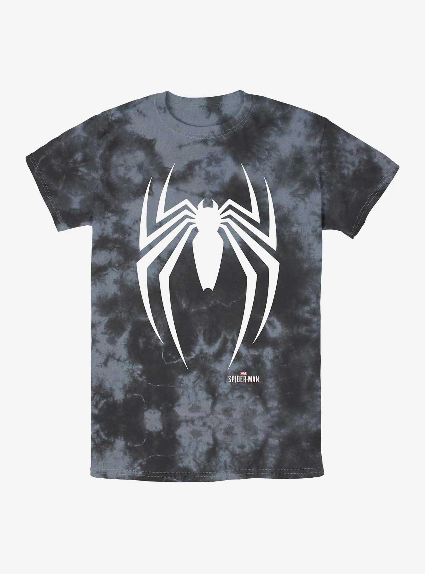 Marvel Spider-Man Spider Icon Tie-Dye T-Shirt, BLKCHAR, hi-res