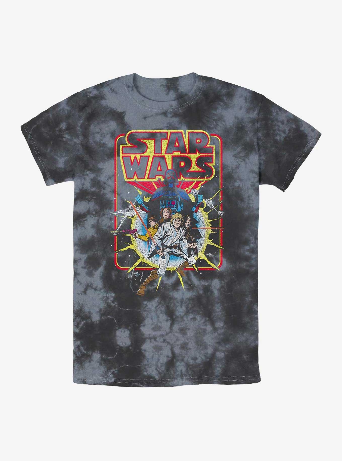 Star Wars Old School Comic Tie-Dye T-Shirt, BLKCHAR, hi-res