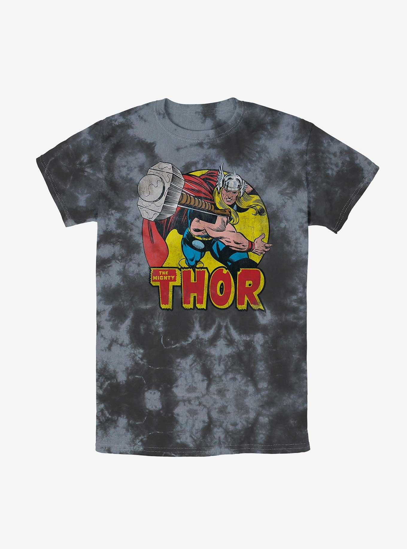 Marvel Thor Mighty Thor Tie-Dye T-Shirt, BLKCHAR, hi-res