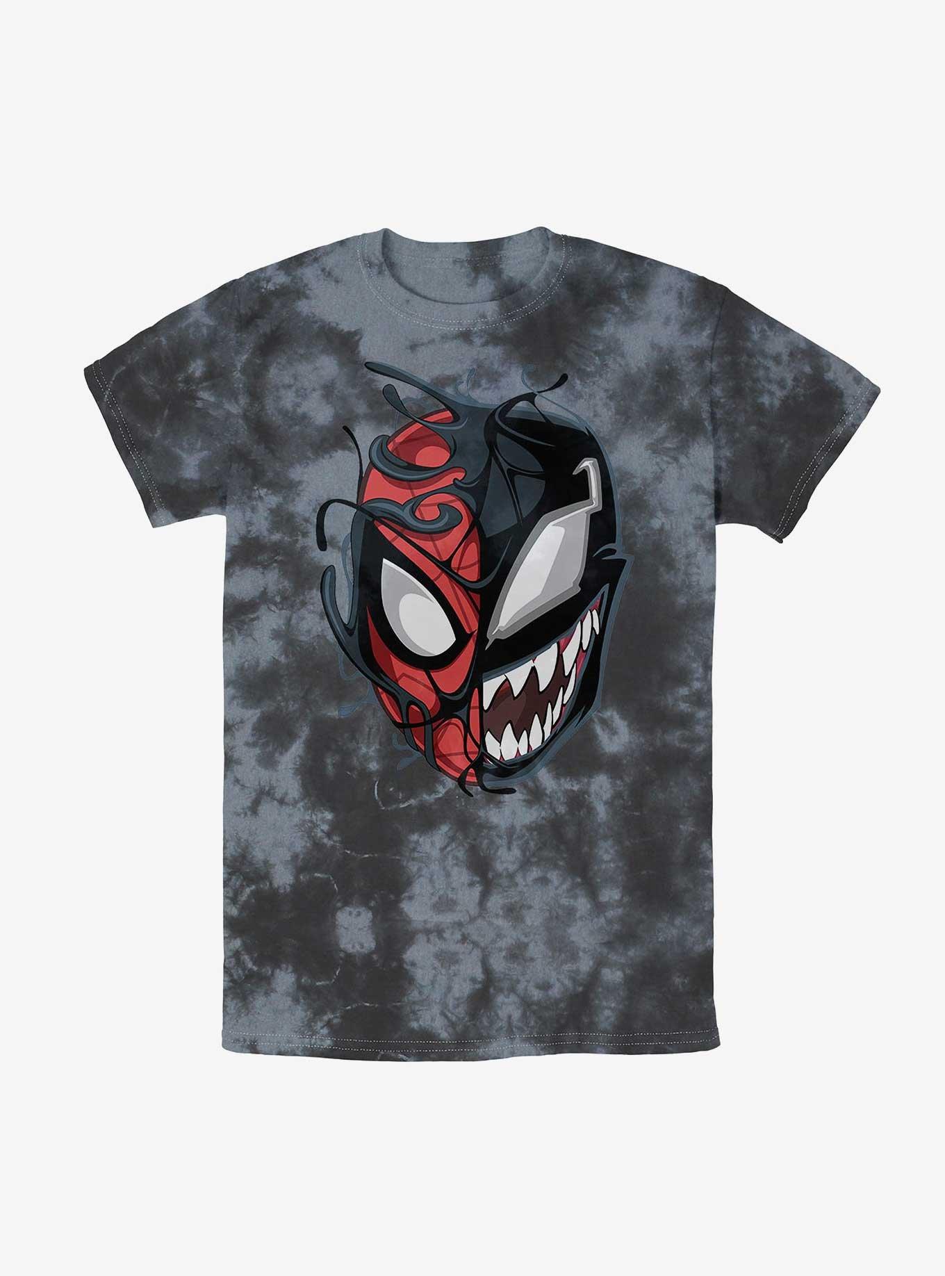 Marvel Venom Peter Venom Face Split Tie-Dye T-Shirt