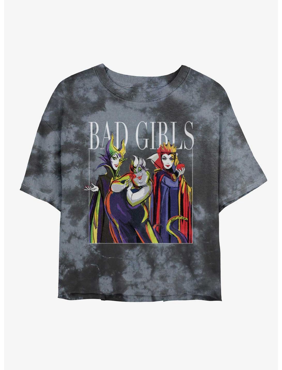 Disney Villains Bad Girls Tie-Dye Girls Crop T-Shirt, BLKCHAR, hi-res