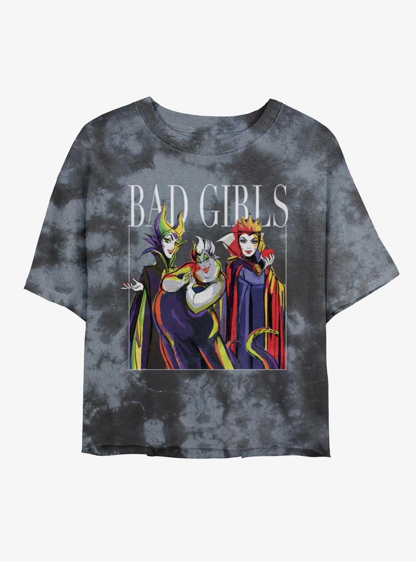 Disney Villains Bad Girls Tie-Dye Girls Crop T-Shirt, , hi-res