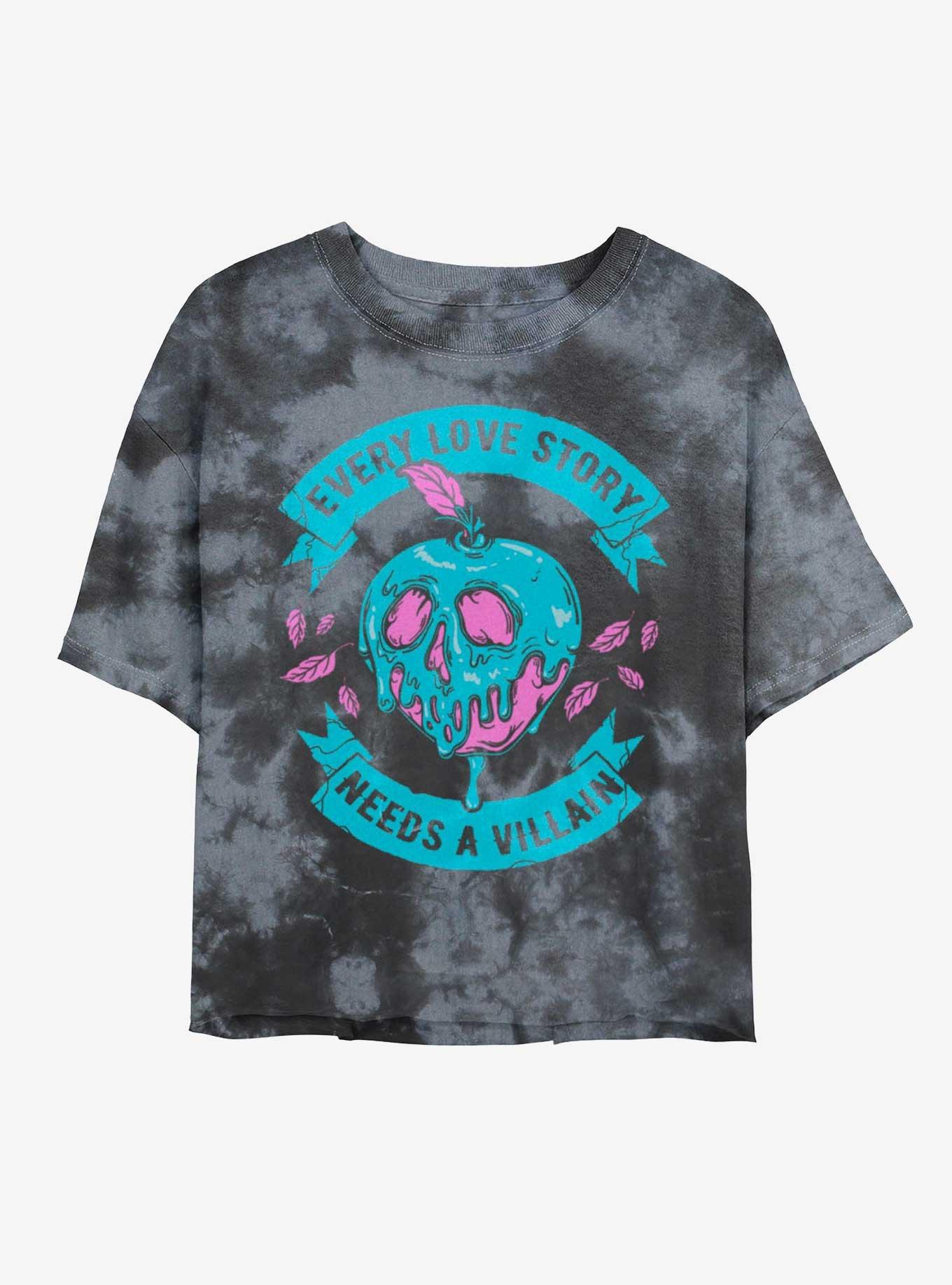 Disney Villains Love Story Villain Tie-Dye Girls Crop T-Shirt, BLKCHAR, hi-res