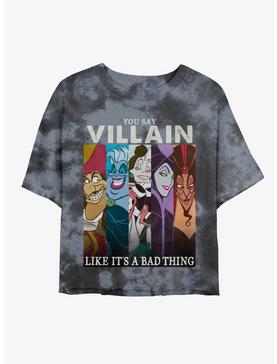 Disney Villains You Say Villain Likes It's A Bad Thing Tie-Dye Girls Crop T-Shirt, , hi-res