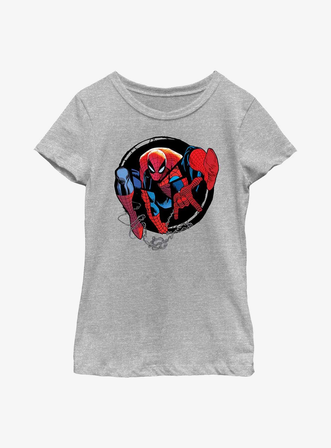 Marvel Spider-Man Circle Forward Youth Girls T-Shirt, , hi-res