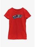 Marvel Spider-Man Thwip! Comic Font Youth Girls T-Shirt, RED, hi-res