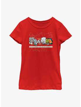 Marvel Spider-Man Beyond Amazing Comic Clippings Logo Youth Girls T-Shirt, , hi-res