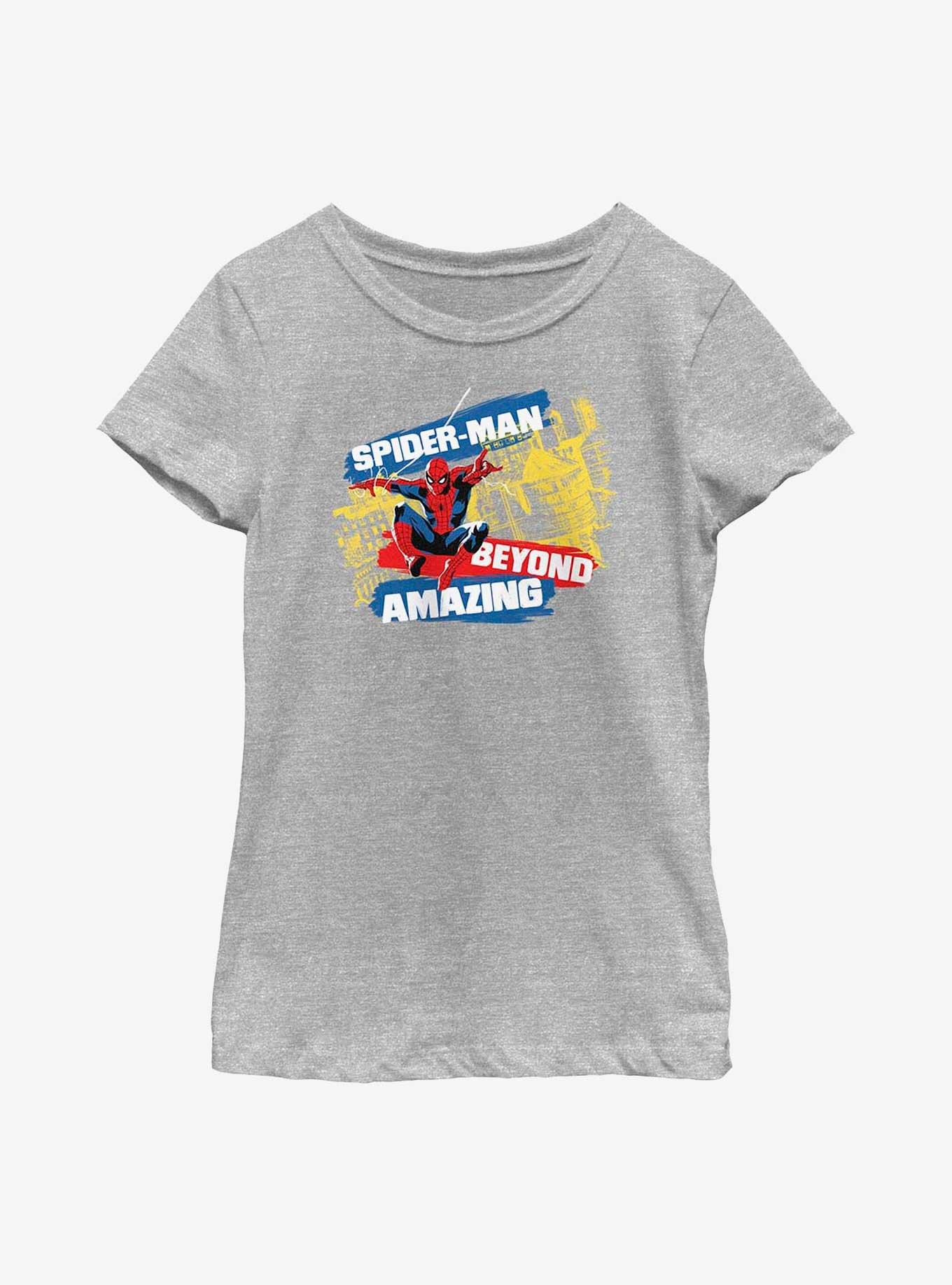 Marvel Spider-Man Beyond Amazing City Swing Youth Girls T-Shirt, ATH HTR, hi-res