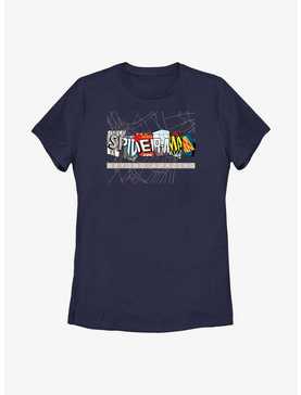 Marvel Spider-Man Beyond Amazing Comic Clippings Logo Womens T-Shirt, , hi-res